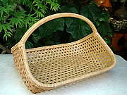bamboo basket tied with cane